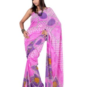 FNF Printed Pink Sari