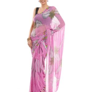 FNF Printed Pink Sari