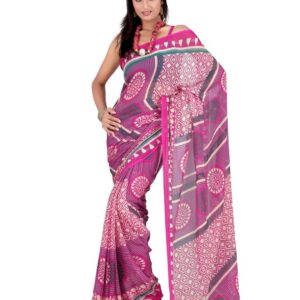 FNF Printed Pink Sari