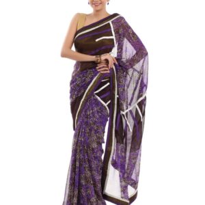 FNF Printed Purple Sari