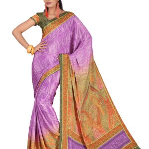 FNF Purple Printed Sari