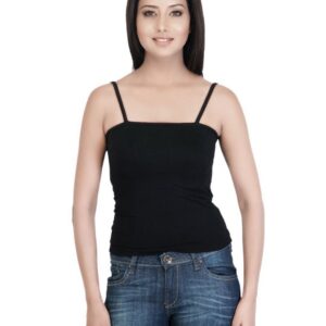 Femella Women Black Spaghetti Top