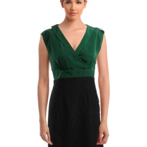 Femella Women Green & Black Dress