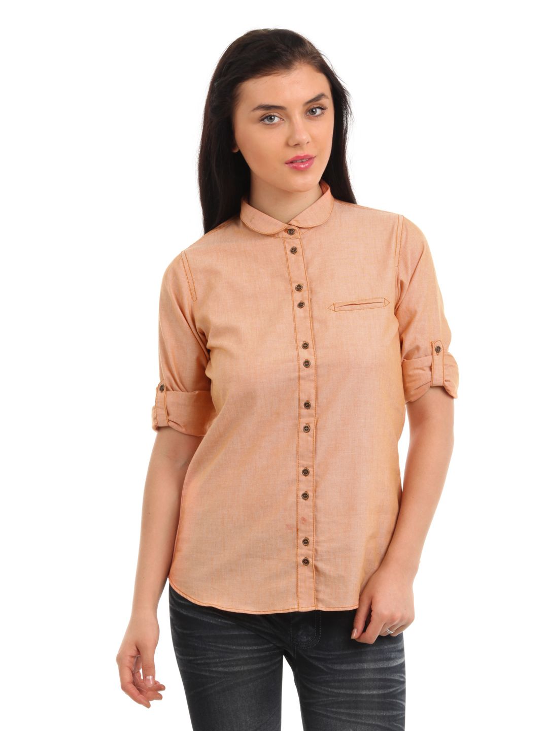 Femella Women Orange Shirt