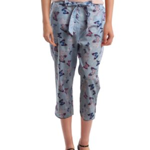 Femella Women Printed Blue Lounge Pants