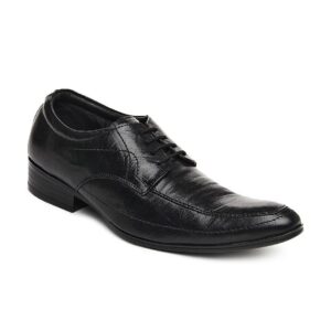 Fortune Men Black Formal Shoes