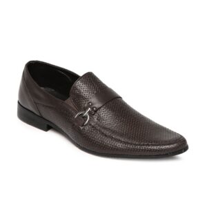 Franco Leone Men Brown Leather Formal Shoes