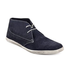 Ganuchi Men Navy Suede Casual Shoes