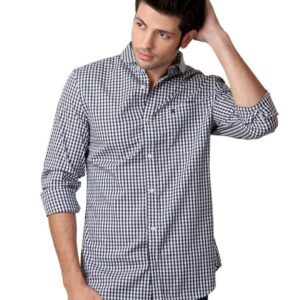 French Connection Men Black & White Shirt