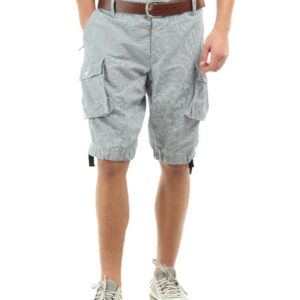 French Connection Men Blue & White Check Shorts