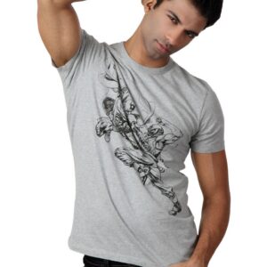 French Connection Men Grey Melange T-shirt