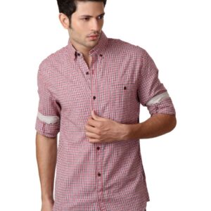 French Connection Men Red Check Shirt