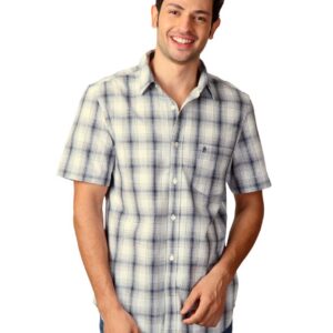 French Connection Men White Checks Shirt