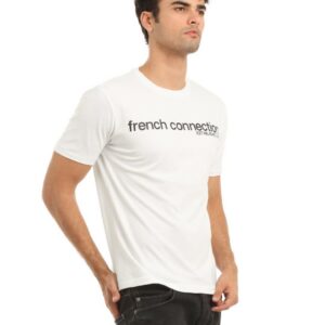 French Connection Men White Printed T-shirt