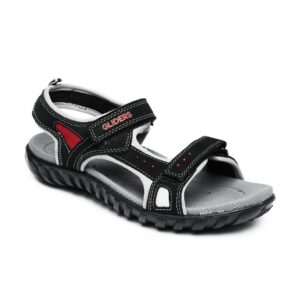 Gliders Men Black Davis Sports Sandals