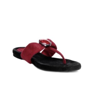 HM Women Maroon Flats