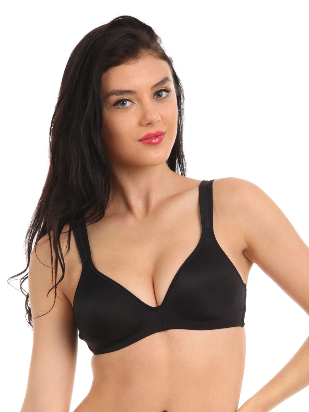 Hanes Women Black Moulded Tee Shirt Bra