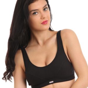 Hanes Women Black Cotton Stretch Light Padded Bra