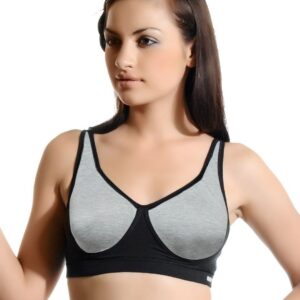 Hanes Women Grey Cotton Stretch Moulded Contour Bra