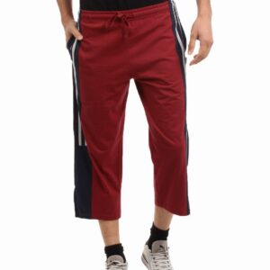 Hanes Men Red Athletic 3/4th Pants