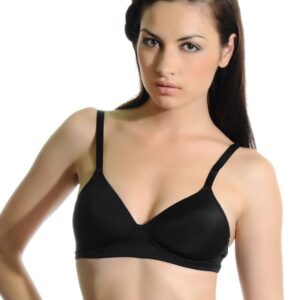 Hanes Women Black Concealing Petals Wirefree Moulded Bra