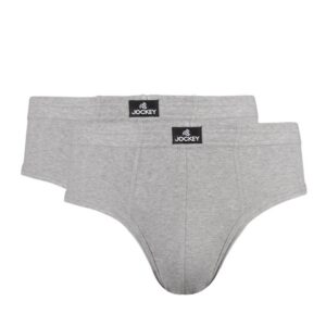 Jockey ELANCE Men Grey Melange Pack of 2 Briefs 1009