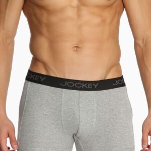Jockey ELANCE Mens Grey Melange Trunks 1015