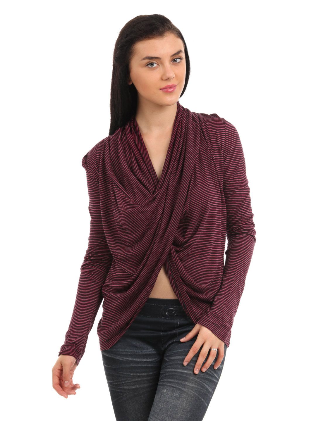 Latin Quarters Women Pink & Black Top
