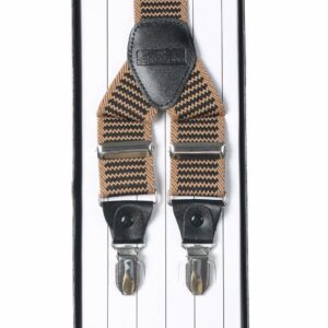 Lino Perros Men Black & Brown Suspenders