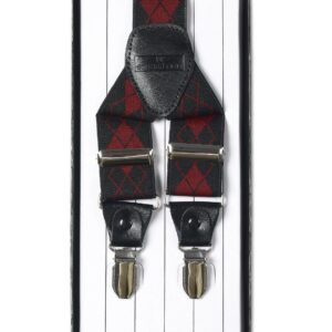 Lino Perros Men Black & Red Suspenders