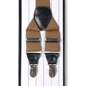 Lino Perros Men Light Brown Suspenders