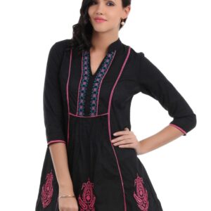 Mumbai Slang Women Black Kurti