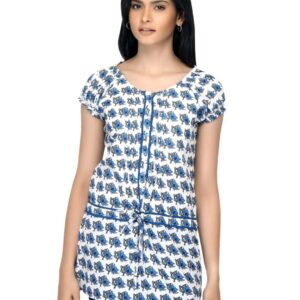 Mumbai Slang Women Printed Blue Tunic