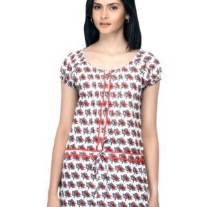 Mumbai Slang Women Printed Red Tunic