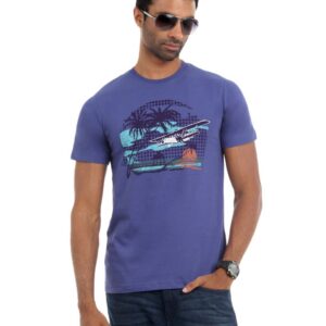 Myntra Men Purple Printed T-shirt