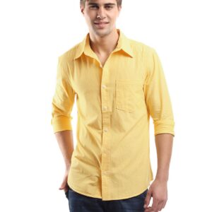 Myntra Men Yellow Striped Shirt