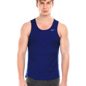 Nike Men Blue Sleeveless T-Shirt
