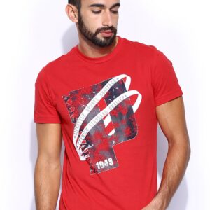 PUMA Men Red Printed T-shirt