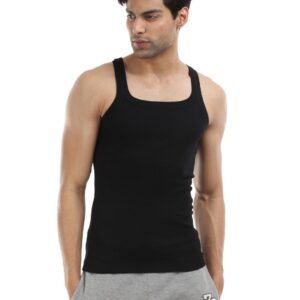Park Avenue Men Black Square Neck Vest