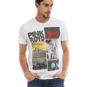 Pink Floyd Men White Printed Tshirt