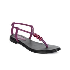 Portia Women Purple & Black Sandals