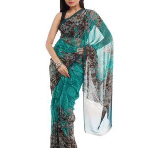 Prafful Green Sari