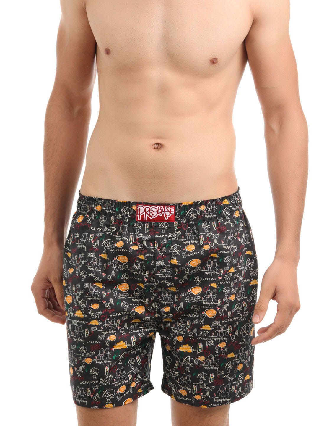 Probase Black Printed Boxers