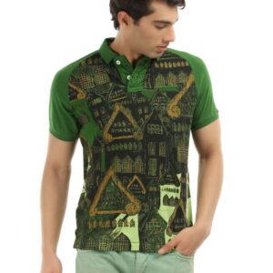Probase Men Green Polo T-shirt