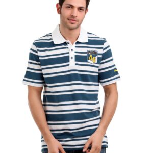 Puma Men Blue & White T-shirt