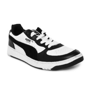 Puma Men White & Black Contest Lo Casual Shoes