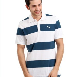 Puma Men Blue & White T-shirt