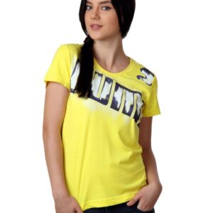 Puma Women Yellow T-shirt