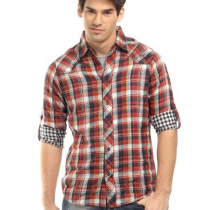 Quiksilver Men Red Check Shirt