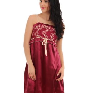 Red Rose Maroon Nightdress